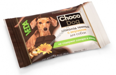 CHOCO DOG Шоколад темный с инулином 15г Зоомагазин «Корм40»