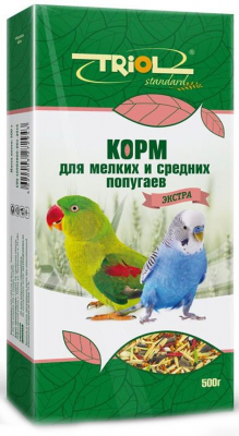 Триол Стандарт д/мелк/ср попуг Экстра 500гр Зоомагазин «Корм40»