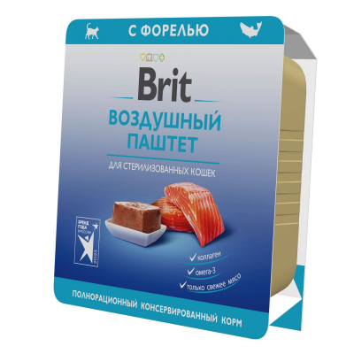 Брит Возд паштет д/стерил Форель 100г Зоомагазин «Корм40»