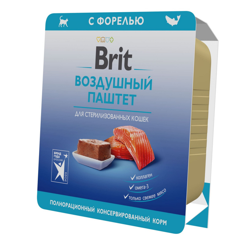 Брит Возд паштет д/стерил Форель 100г Зоомагазин «Корм40»