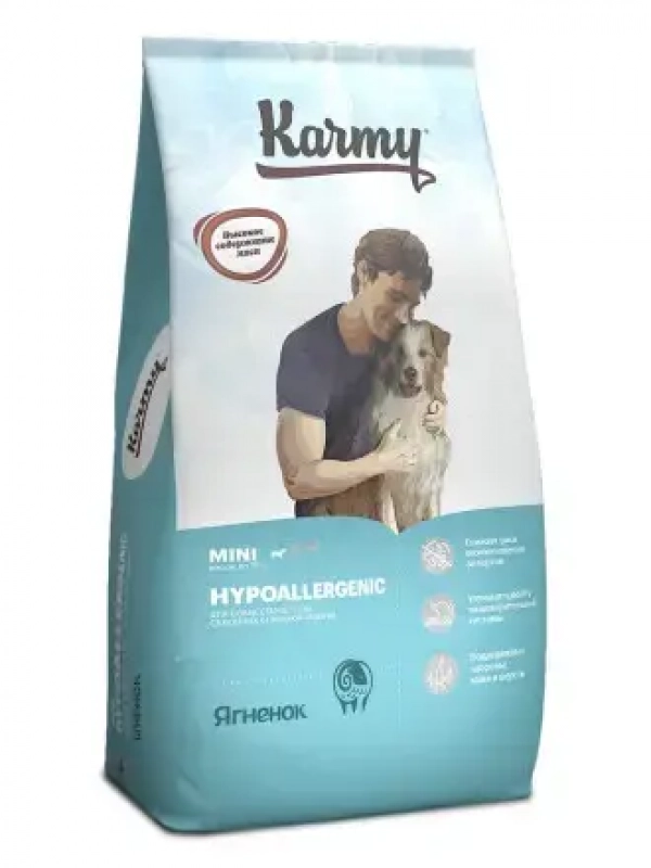 Karmy Hypoallergenic Mini гипоаллергенный корм для собак мини пород с ягненком 1кг Зоомагазин «Корм40»