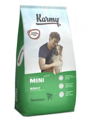 Karmy Mini Adult корм для собак мелких пород с телятиной 1кг Зоомагазин «Корм40»