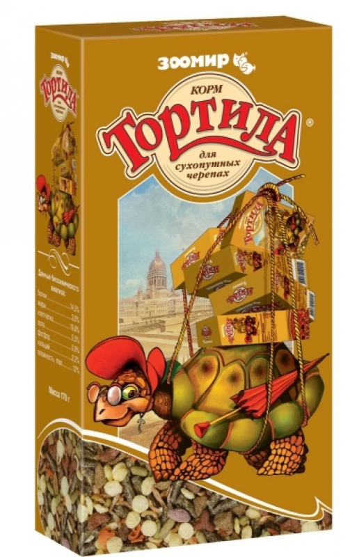 Зоомир Тортила д/сух черепах 170г Зоомагазин «Корм40»