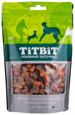 ТитБит Косточки мясные Говяд/сыр 145г Зоомагазин «Корм40»
