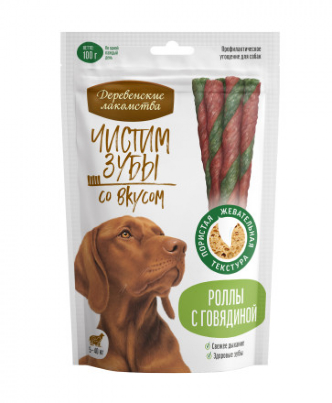 ДЛ Роллы с говядиной 100гр Зоомагазин «Корм40»