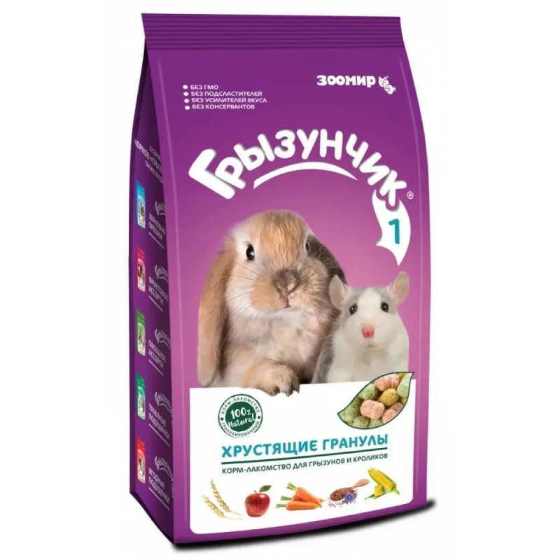 Грызунчик №1 хруст гранулы 150г ЗооМир Зоомагазин «Корм40»