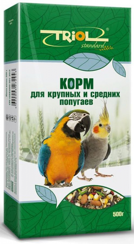 Триол Стандарт д/кр/ср попуг 500гр Зоомагазин «Корм40»