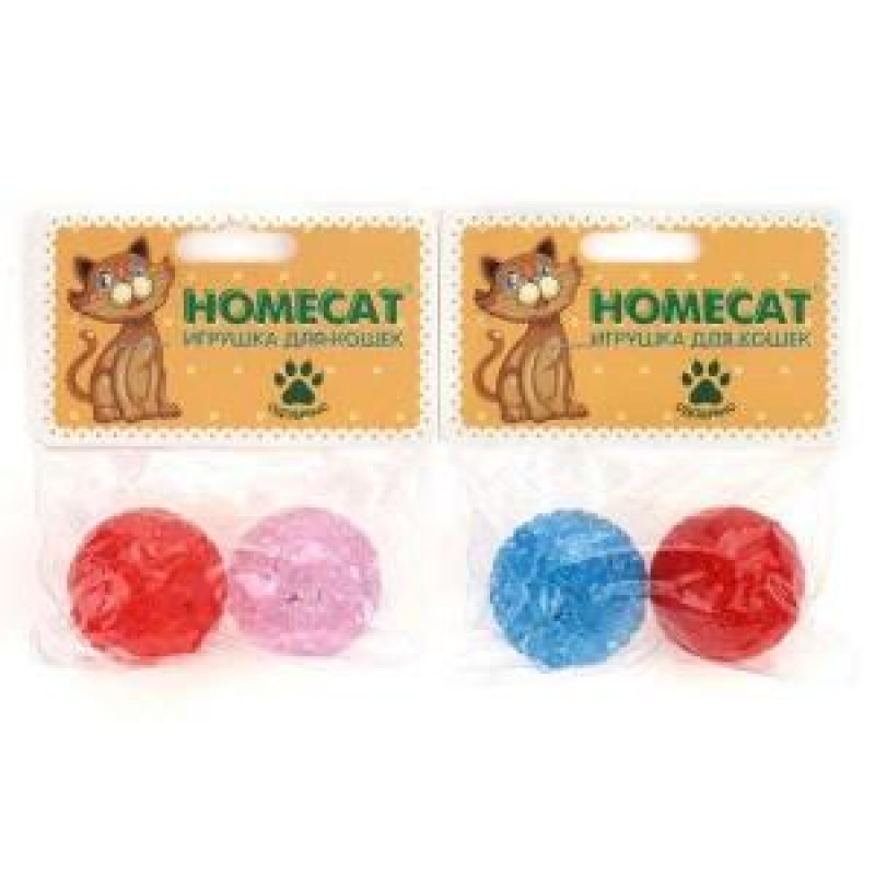 HOMECAT мячи пласт с/колок ф4см 2шт Зоомагазин «Корм40»