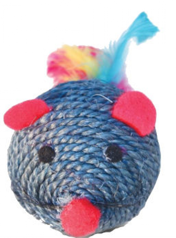 Игрушка сизаль Мышонок 65мм Триол Зоомагазин «Корм40»