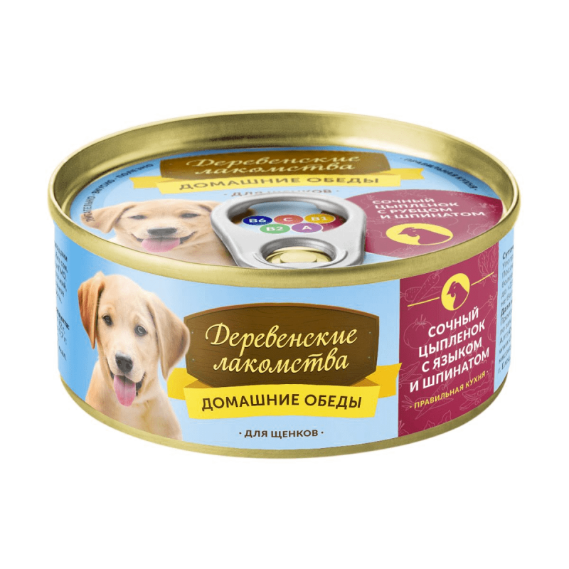 ДЛ д/щенков цыпл/язык/шпинат 100г Зоомагазин «Корм40»