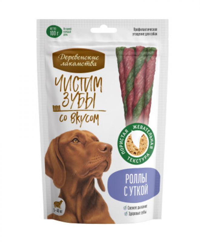 ДЛ Роллы с уткой 100гр Зоомагазин «Корм40»