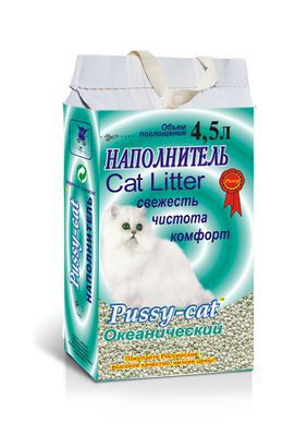 Наполнитель Pussy-Cat океанический впитывающий 4,5л Зоомагазин «Корм40»