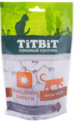 Похожие товары ТитБит Подуш д/к д/выв шерсти говяд 60г Зоомагазин «Корм40»