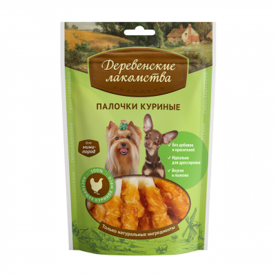 Деревенские Лакомства Палочки куриные 55г Зоомагазин «Корм40»