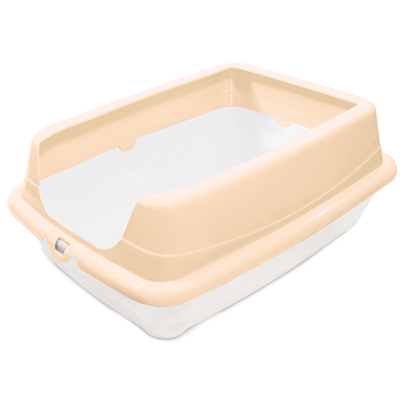 Туалет с/борт Пушок 455х350х190мм беж Гамма Зоомагазин «Корм40»