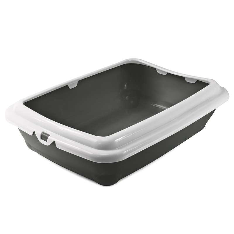 Туалет с/борт Штиль сер 455*350*125мм Гамма Зоомагазин «Корм40»