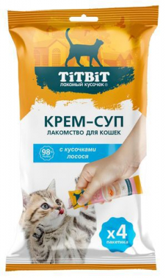 ТитБит  Крем-суп лос 4х10г Зоомагазин «Корм40»