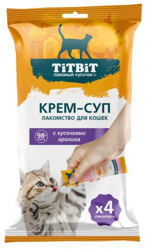 ТитБит  Крем-суп крол 4х10г Зоомагазин «Корм40»