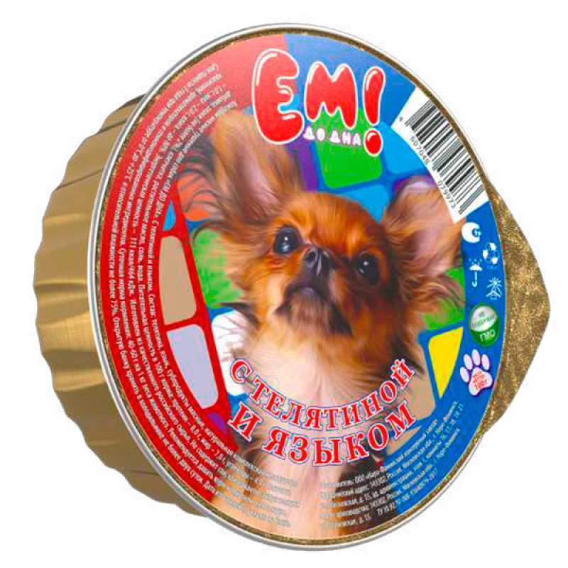 ЕМ ДО ДНА телят/язык д/с 100г лам Зоомагазин «Корм40»