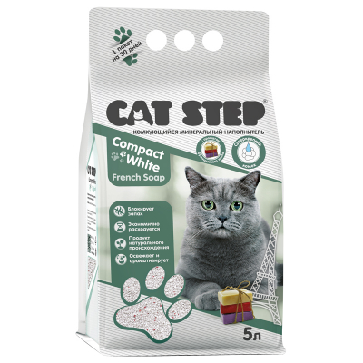 Cat Step Compact White French Soap комк 5 л Зоомагазин «Корм40»