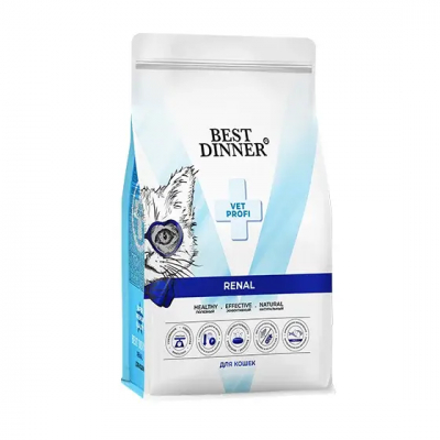 Best Dinner Vet Profi Renal 1,5 кг полнорационный диетический сухой корм при болезни почек у кошек Зоомагазин «Корм40»