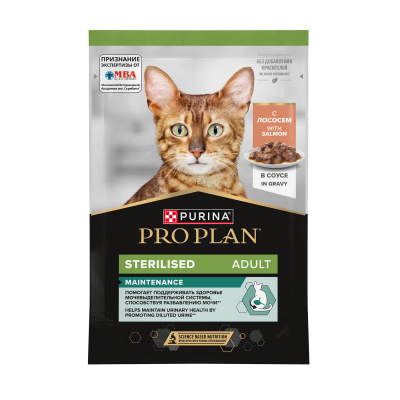 Pro Plan Nutrisavour Sterilised влажный корм для стерилизованных кошек и котов лосось в соусе 85 г Зоомагазин «Корм40»