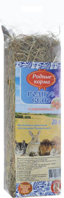 Родные корма Сено с шиповником 20 л Зоомагазин «Корм40»