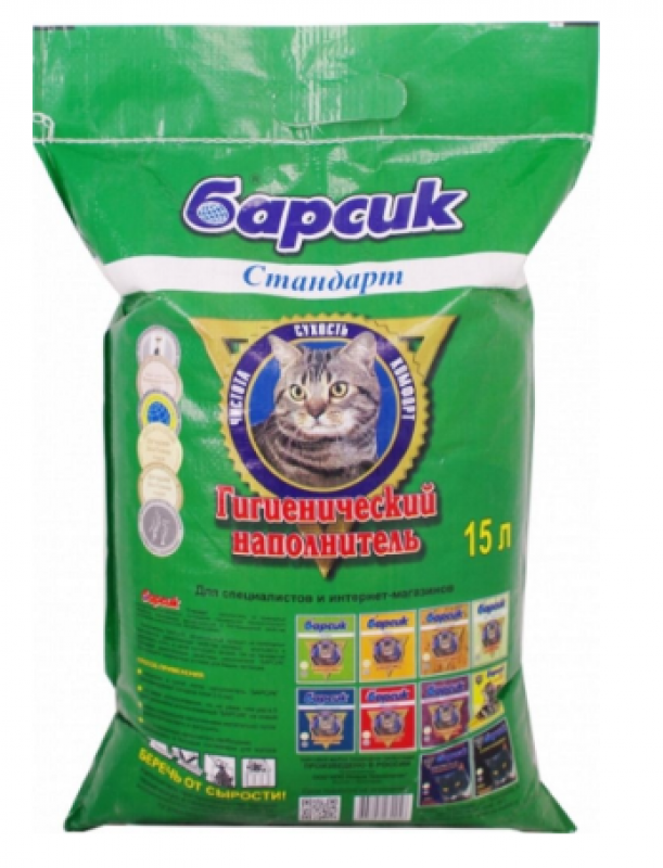 Барсик Стандарт наполнитель впитывающий 15 л Зоомагазин «Корм40»