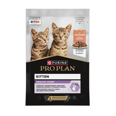 Pro Plan Nutrisavour Kitten влажный корм для котят лосось в соусе 85 г Зоомагазин «Корм40»