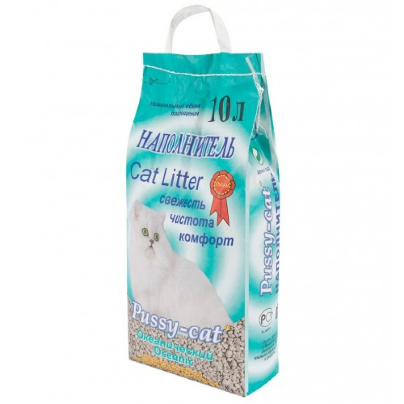 Наполнитель Pussy-Cat океанический впитывающий 10л Зоомагазин «Корм40»