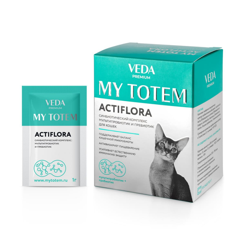 My Totem Actiflora Синбиотический комплекс для кошек 1 пакетик Зоомагазин «Корм40»