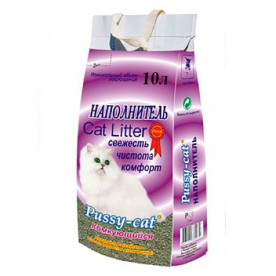 Pussy-Cat комкующийся наполнитель для кошек 10 л Зоомагазин «Корм40»