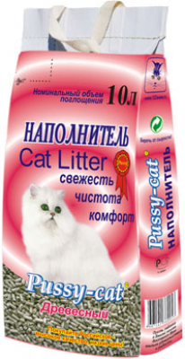 Наполнитель Pussy-Cat древесный 10л Зоомагазин «Корм40»