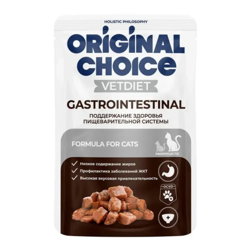 Original Choice Gastrointestinal влажный корм для кошек при проблемах ЖКТ 85 г Зоомагазин «Корм40»